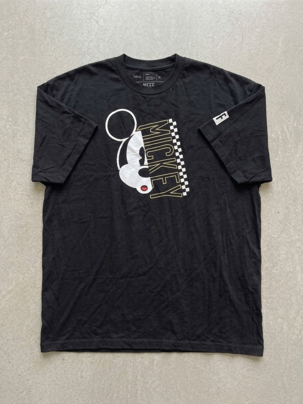 Disney x Neff Men’s 3XL Black Mickey Mouse Checkered Graphic T Shirt Streetwear